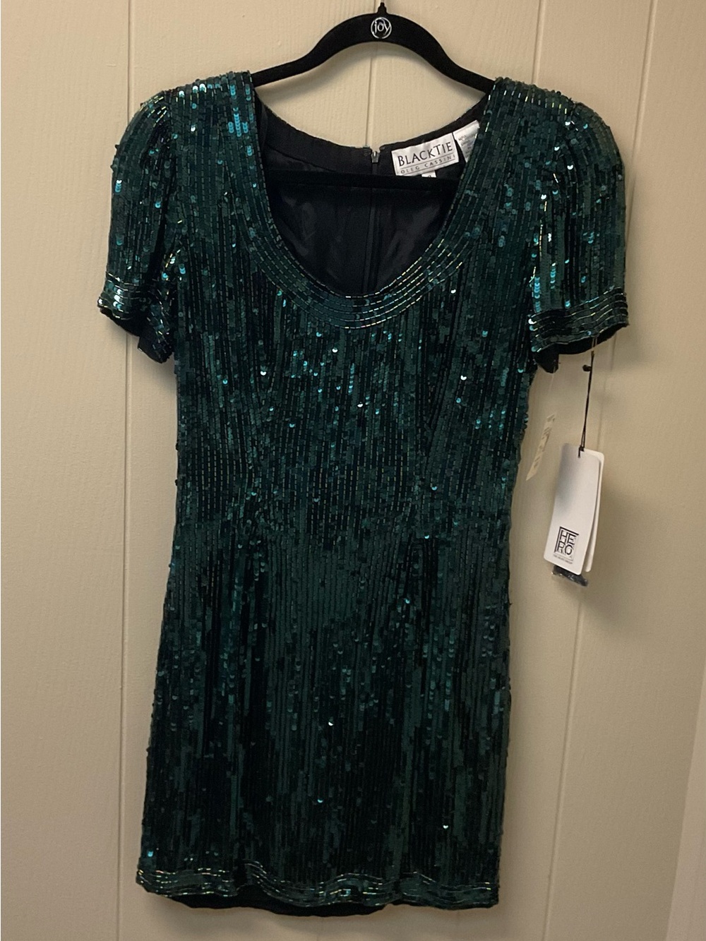 Oleg Cassini Black Tie Vintage 80s Beaded Silk Special Event Dress